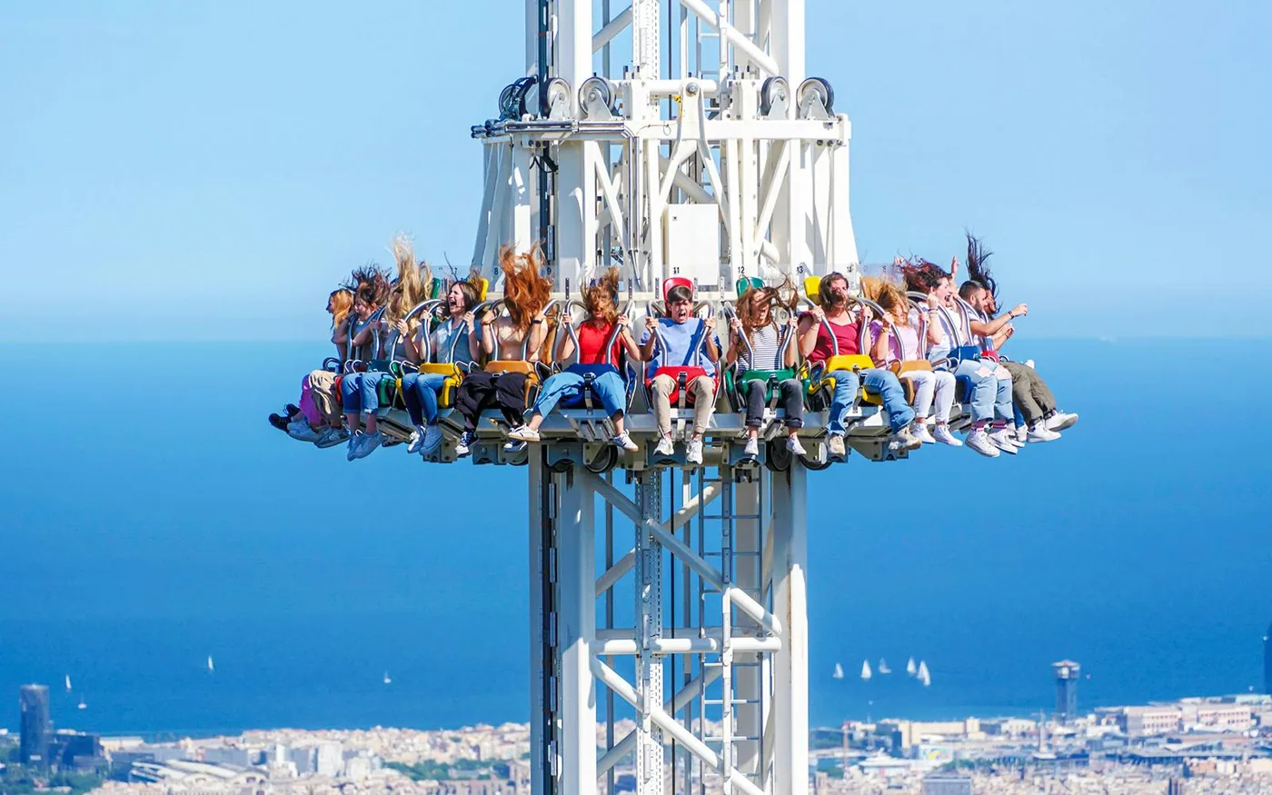 Elevated ride and Barcelona city views at Tibidabo